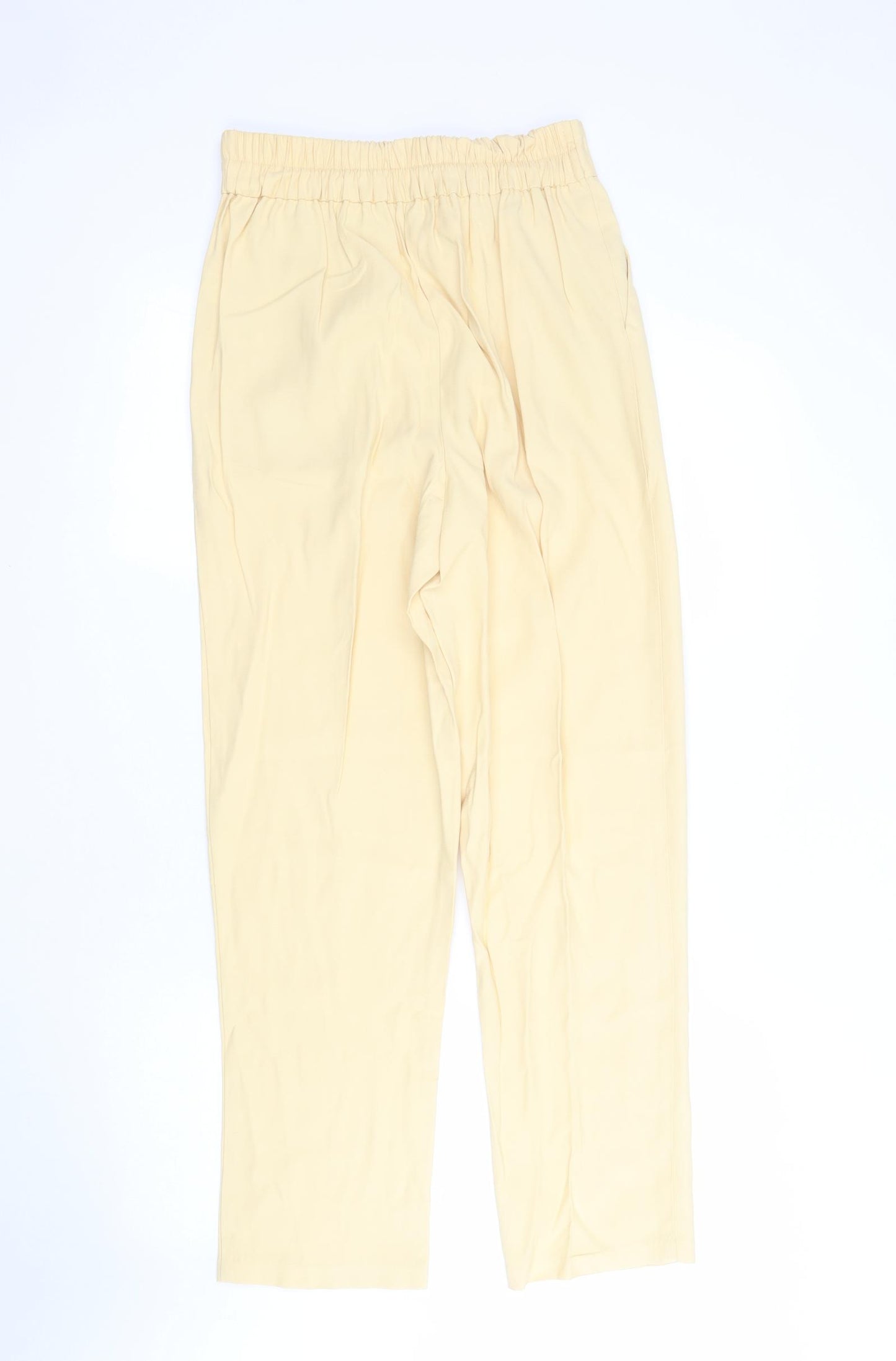 Primark Womens Yellow  Viscose Carrot Trousers Size 6 L28 in Regular