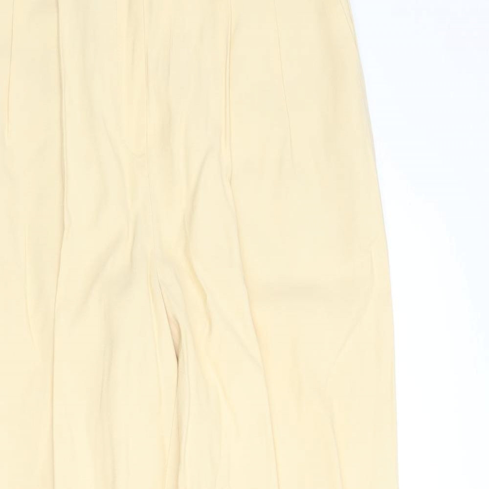 Primark Womens Yellow  Viscose Carrot Trousers Size 6 L28 in Regular