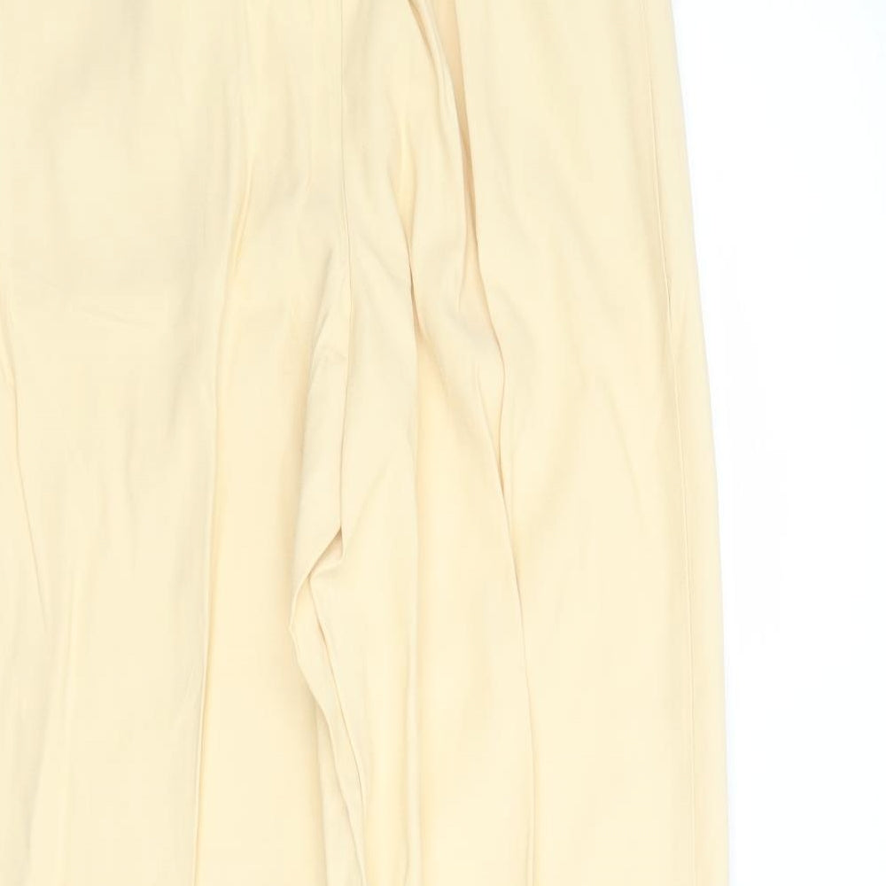 Primark Womens Yellow  Viscose Carrot Trousers Size 6 L28 in Regular