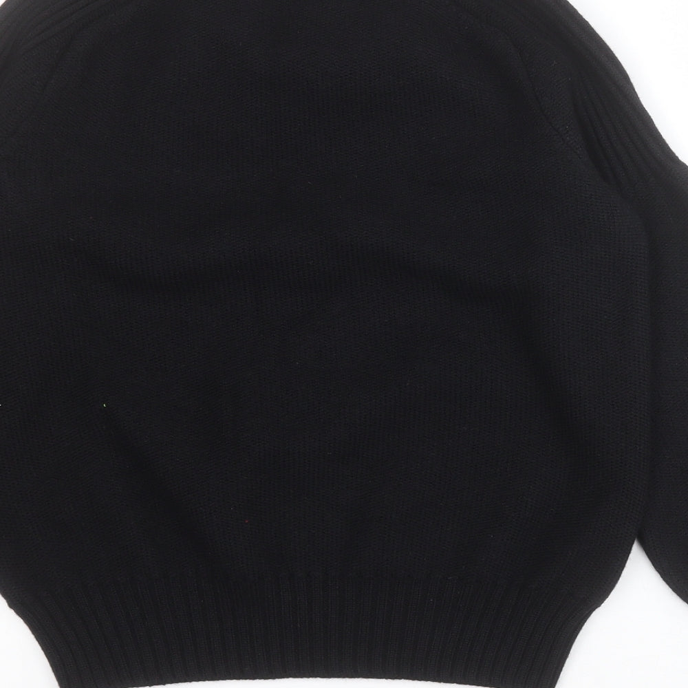 Canada Goose Mens Black V-Neck  Wool Pullover Jumper Size M
