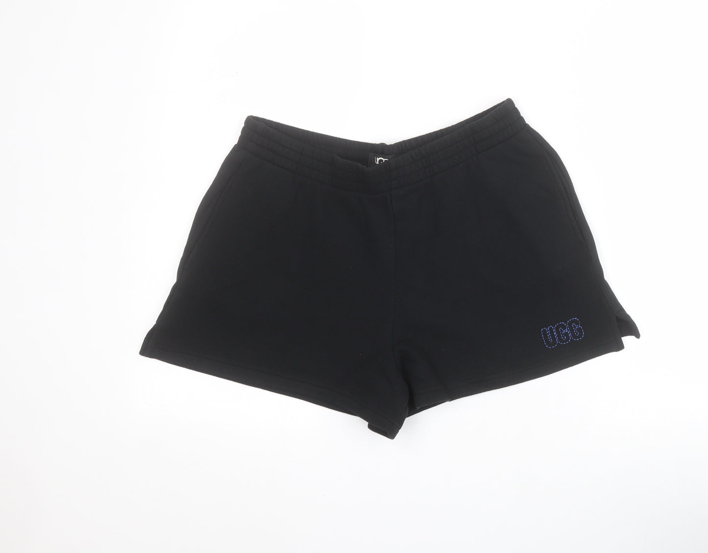 UGG Womens Black  Cotton Sweat Shorts Size M L3 in Regular Pull On