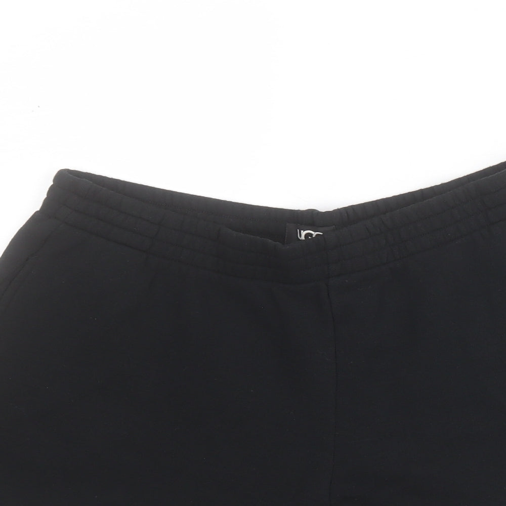 UGG Womens Black  Cotton Sweat Shorts Size M L3 in Regular Pull On