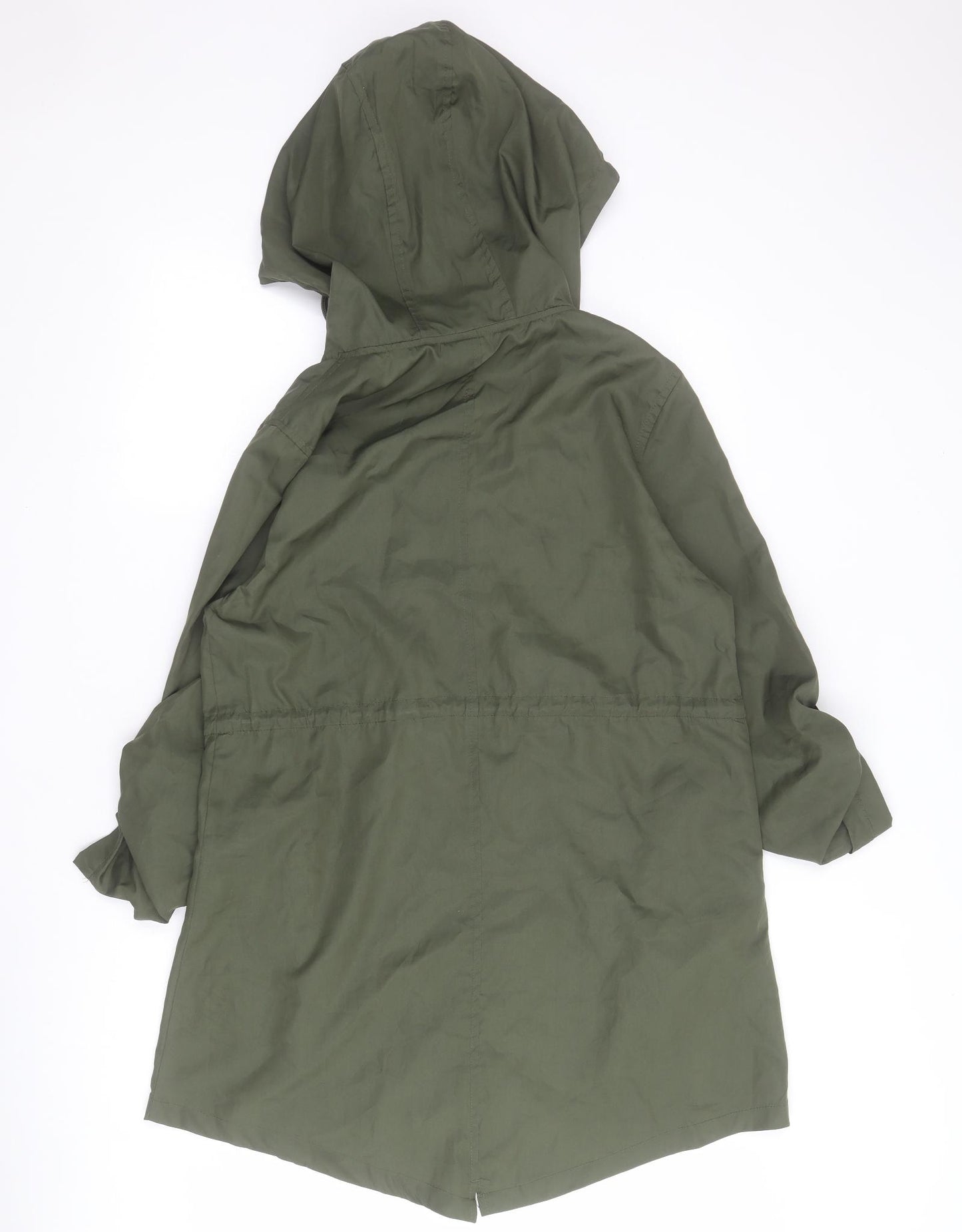 Primark Womens Green   Rain Coat Coat Size S  Zip