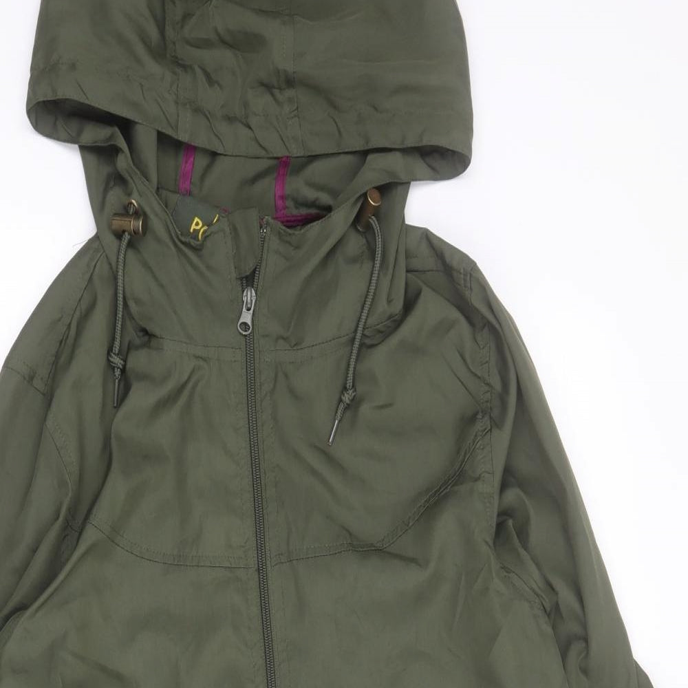 Primark Womens Green   Rain Coat Coat Size S  Zip