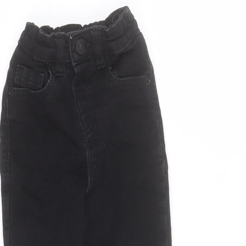 George Baby Black  Polyester Cropped Jeans Size 18-24 Months  Snap