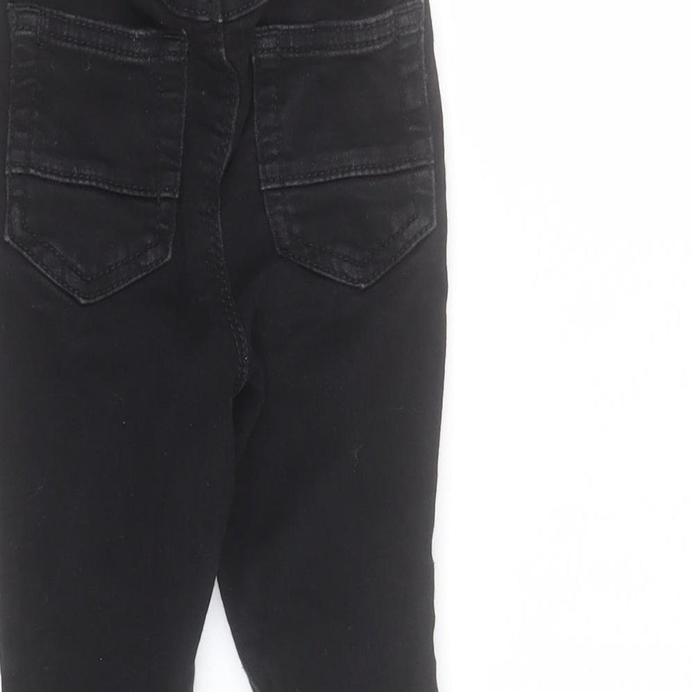 George Baby Black  Polyester Cropped Jeans Size 18-24 Months  Snap