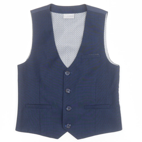 NEXT Boys Blue   Jacket Waistcoat Size 6 Years  Button