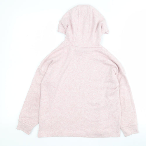 Marks and Spencer Girls Pink  Viscose Pullover Hoodie Size 8-9 Years  Pullover