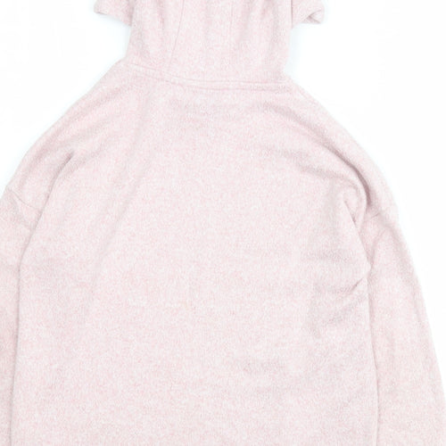 Marks and Spencer Girls Pink  Viscose Pullover Hoodie Size 8-9 Years  Pullover