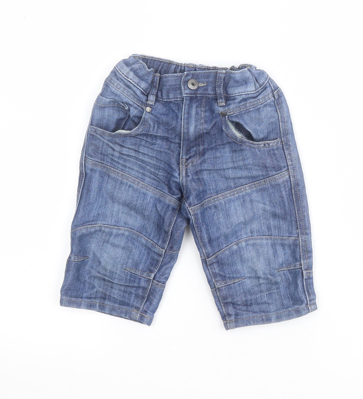 Lindex Boys Blue  Cotton Straight Jeans Size 3 Years  Regular Zip