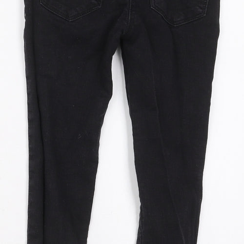 Matalan Girls Black  Cotton Skinny Jeans Size 7 Years  Regular Button