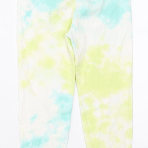 Gap Girls Yellow  Cotton Carrot Trousers Size 10-11 Years  Regular  - Blue Tie Dye