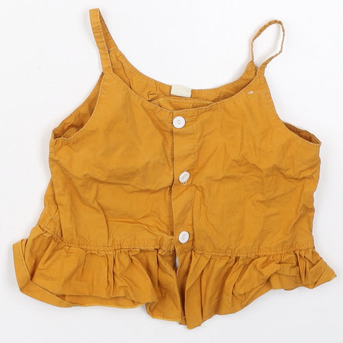 SheIn Girls Beige  Cotton Cropped Tank Size 6 Years Scoop Neck Pullover