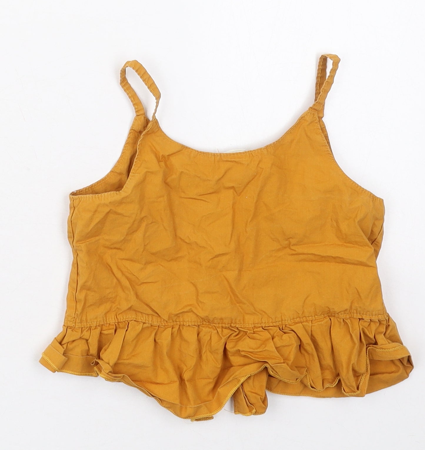 SheIn Girls Beige  Cotton Cropped Tank Size 6 Years Scoop Neck Pullover