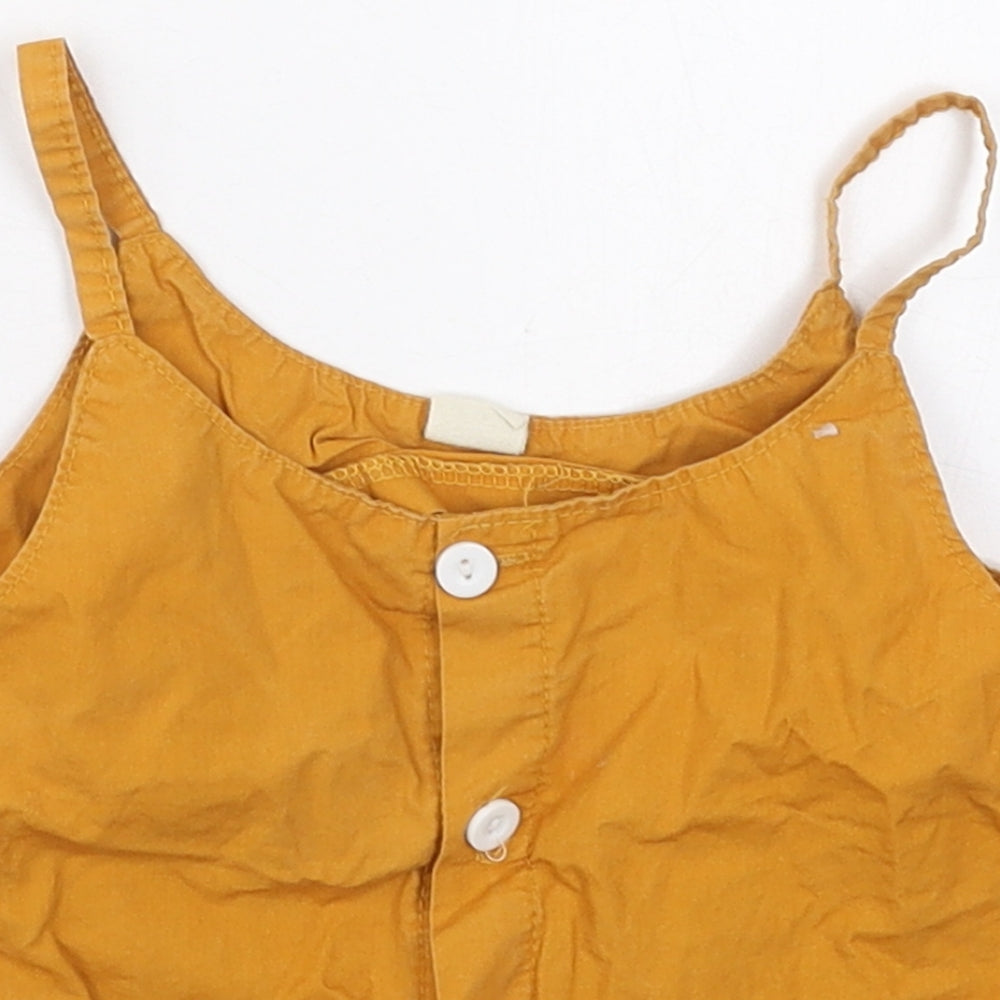 SheIn Girls Beige  Cotton Cropped Tank Size 6 Years Scoop Neck Pullover