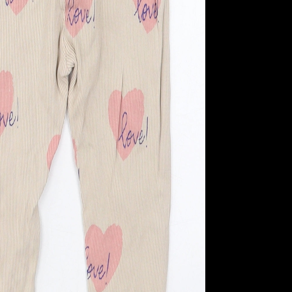 Zara Girls Beige  Cotton Carrot Trousers Size 2-3 Years  Regular  - Love