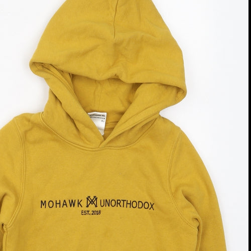 Mohawk Boys Yellow  Cotton Pullover Hoodie Size 7-8 Years  Pullover