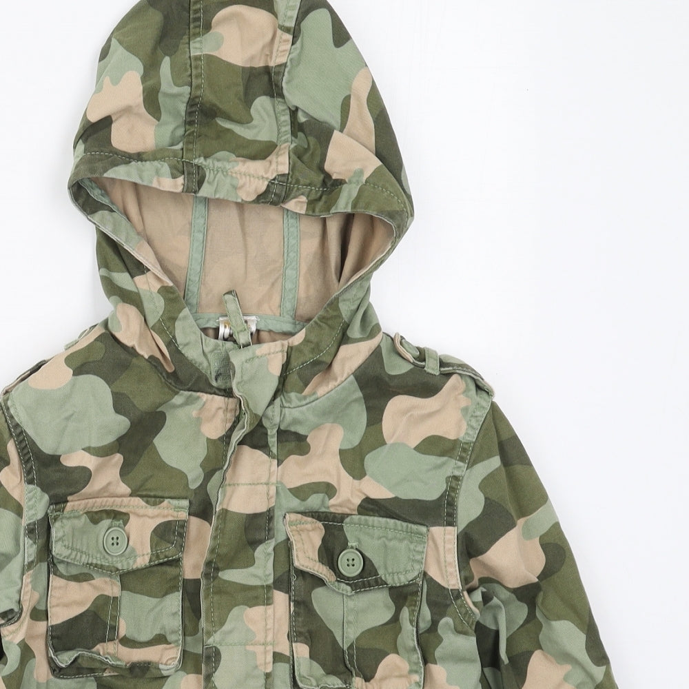 Gymbroee Boys Green Camouflage  Jacket  Size 5-6 Years  Zip