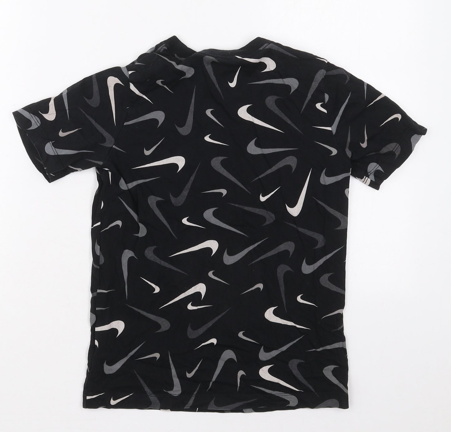 Nike Boys Black  Cotton Basic T-Shirt Size M Crew Neck Pullover