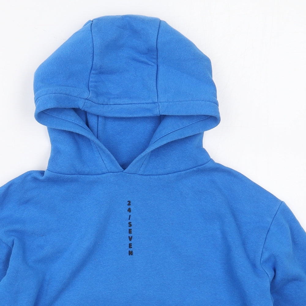 NEXT Boys Blue  Cotton Pullover Hoodie Size 7 Years  Pullover - 24-Seven