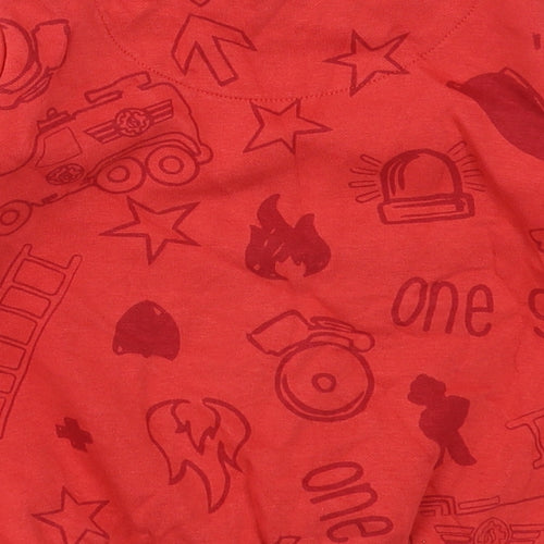 Tesco Boys Red  Cotton Pullover Sweatshirt Size 2-3 Years  Pullover - Fireman Sam