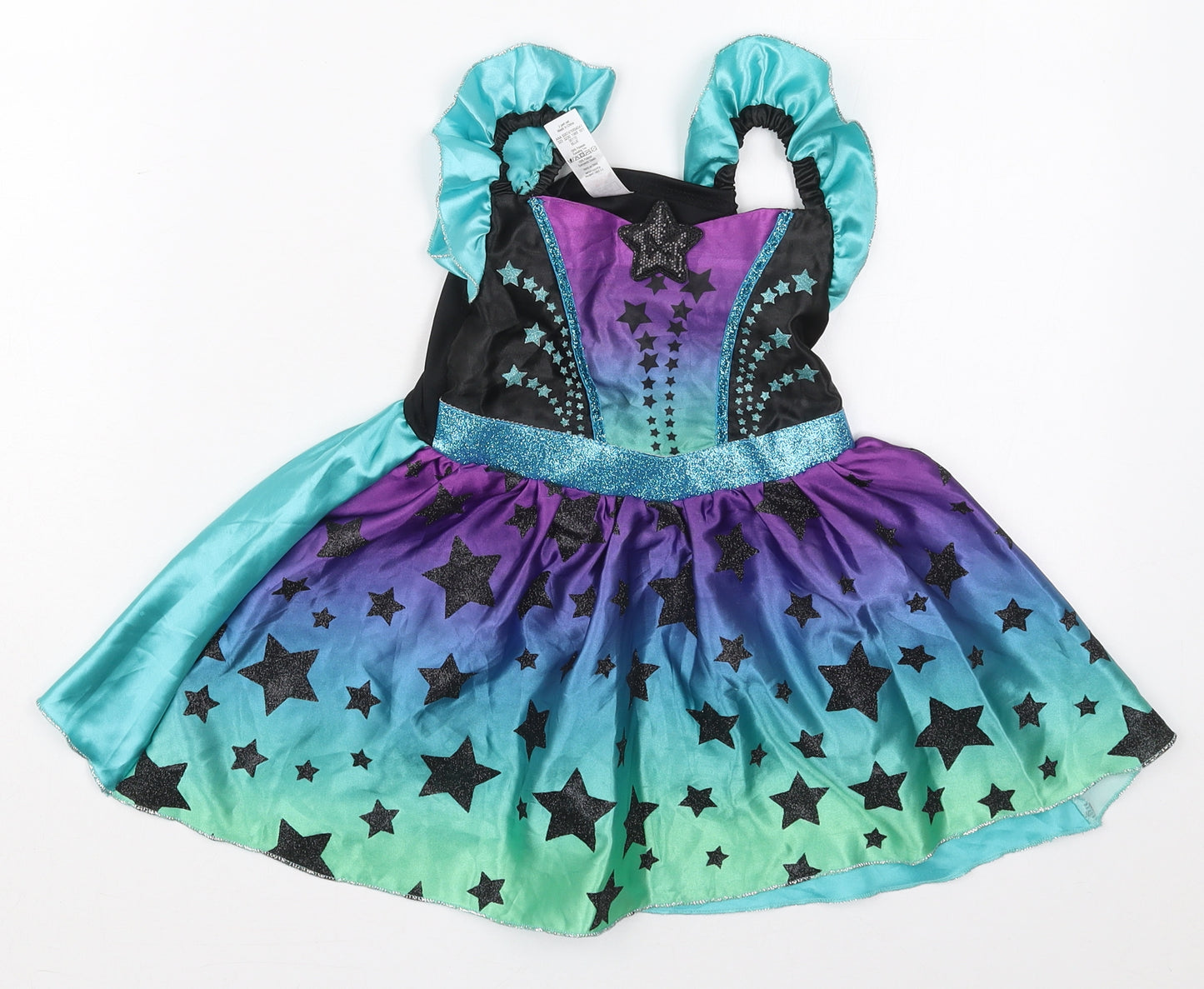 George Girls Blue  Polyester Skater Dress  Size 2-3 Years  Square Neck  - Fancy Dress