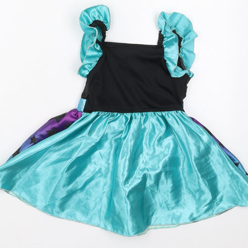 George Girls Blue  Polyester Skater Dress  Size 2-3 Years  Square Neck  - Fancy Dress