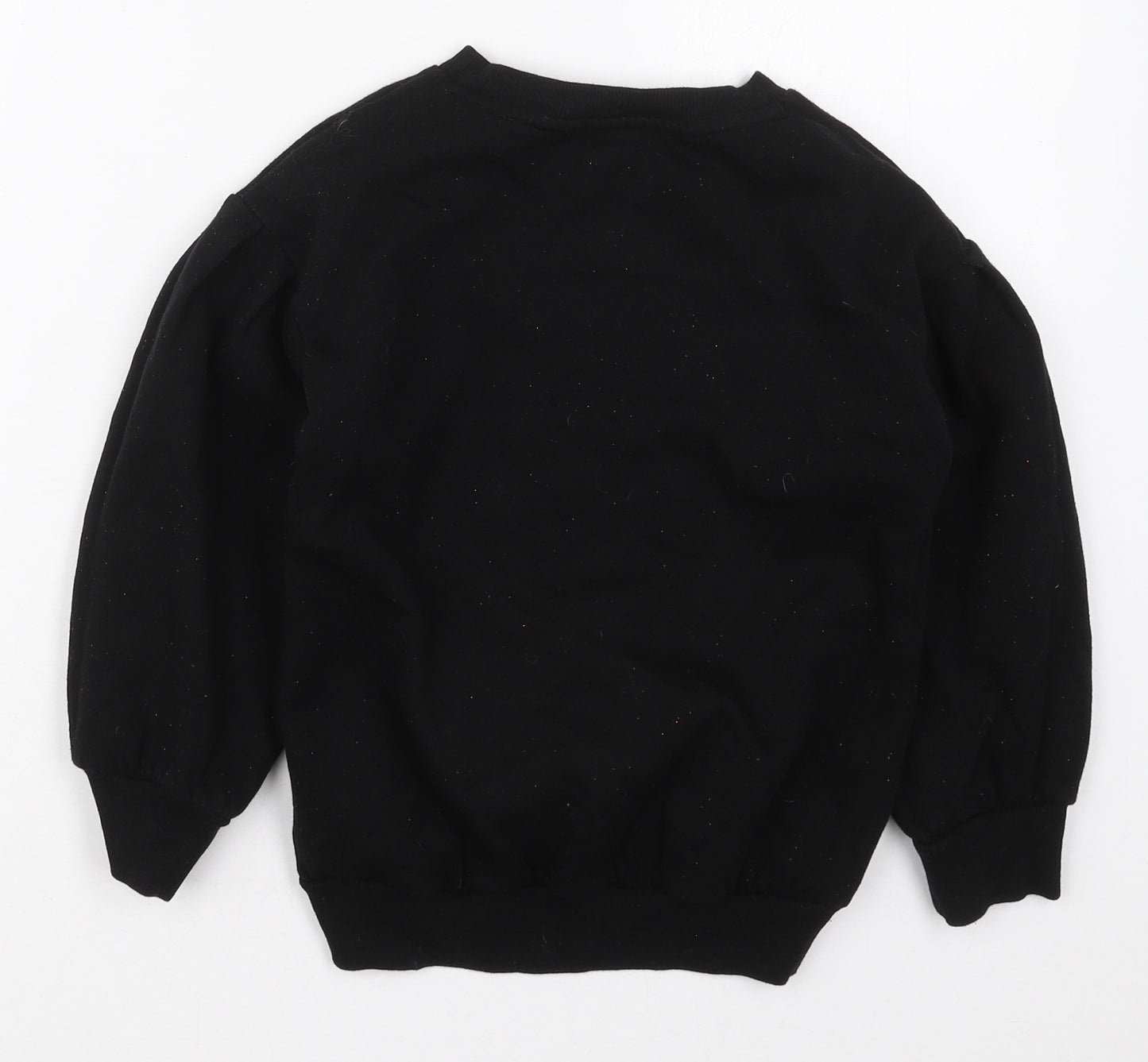 NEXT Girls Black  Cotton Pullover Sweatshirt Size 7 Years  Pullover - Unicorn