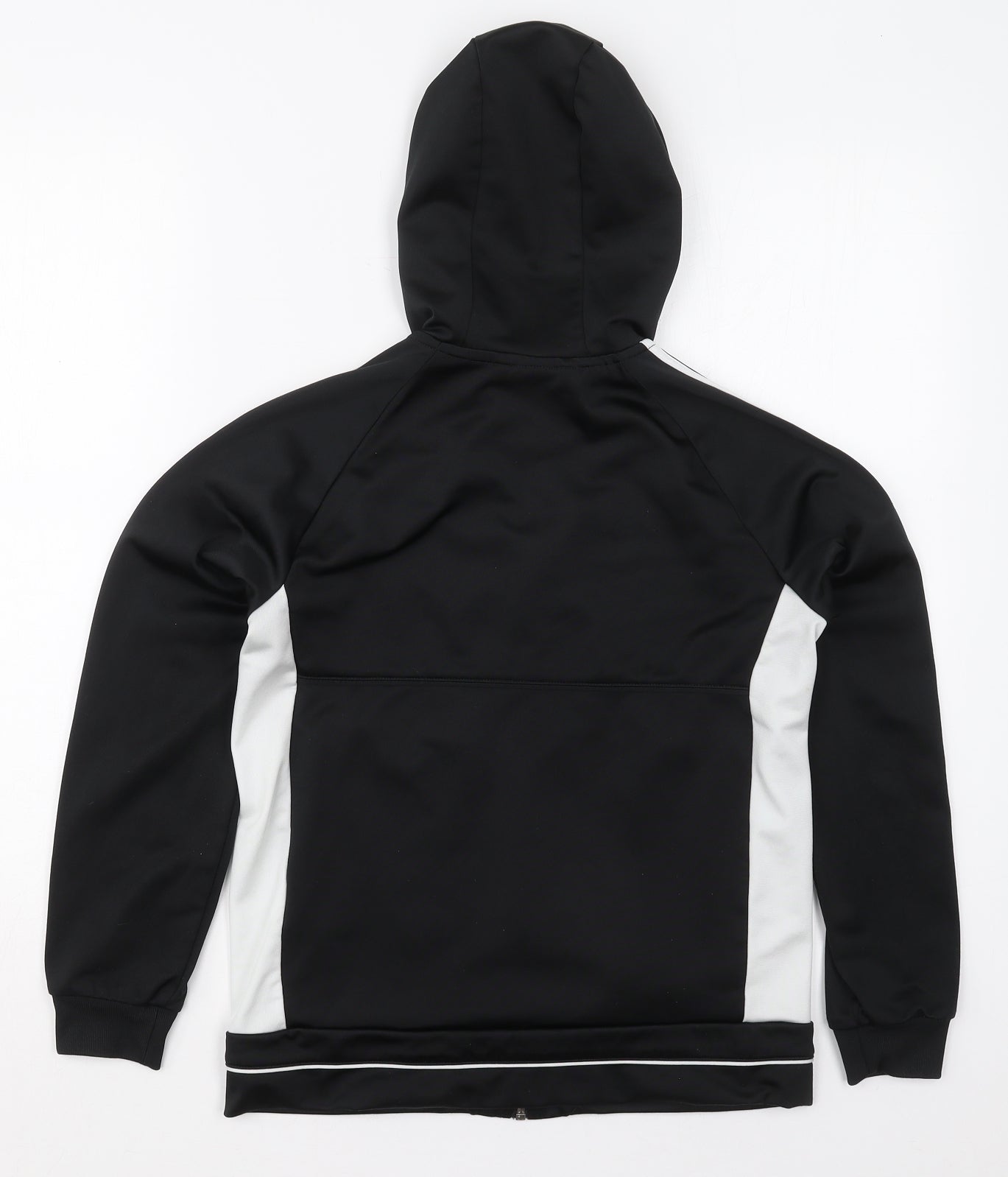 adidas Boys Black  Polyester Full Zip Hoodie Size 11-12 Years  Zip
