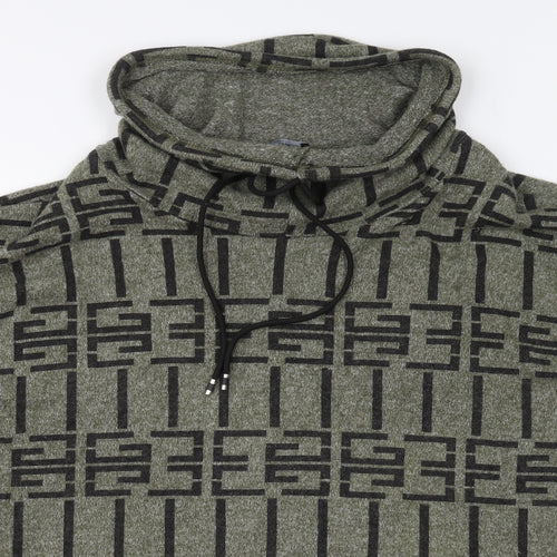 New Collection Womens Green Geometric Viscose Pullover Sweatshirt Size XL  Pullover