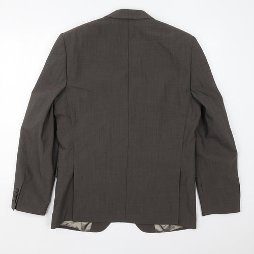 Strokesman Mens Brown  Wool Jacket Suit Jacket Size 40