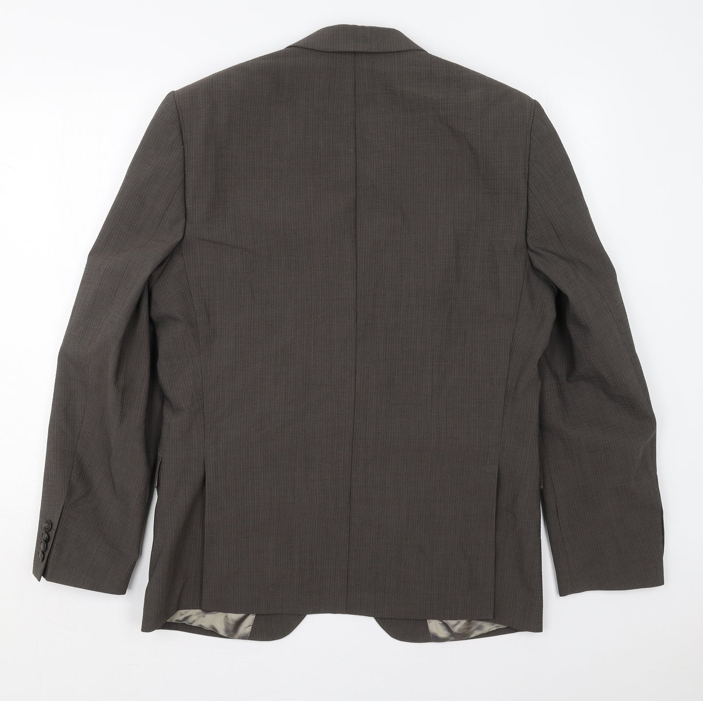 Strokesman Mens Brown  Wool Jacket Suit Jacket Size 40
