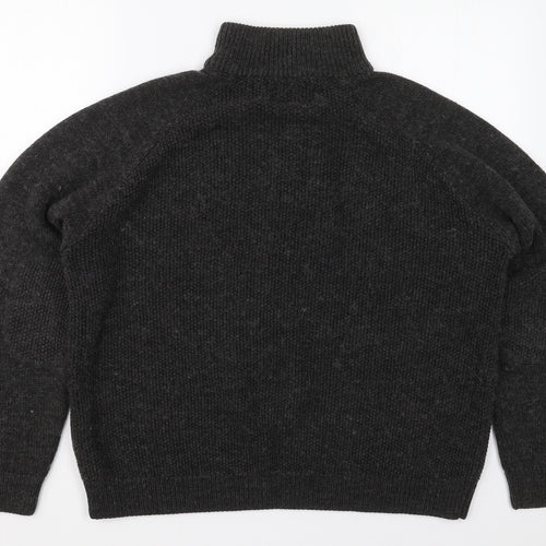 NEXT Mens Grey Collared  Acrylic Pullover Jumper Size XL