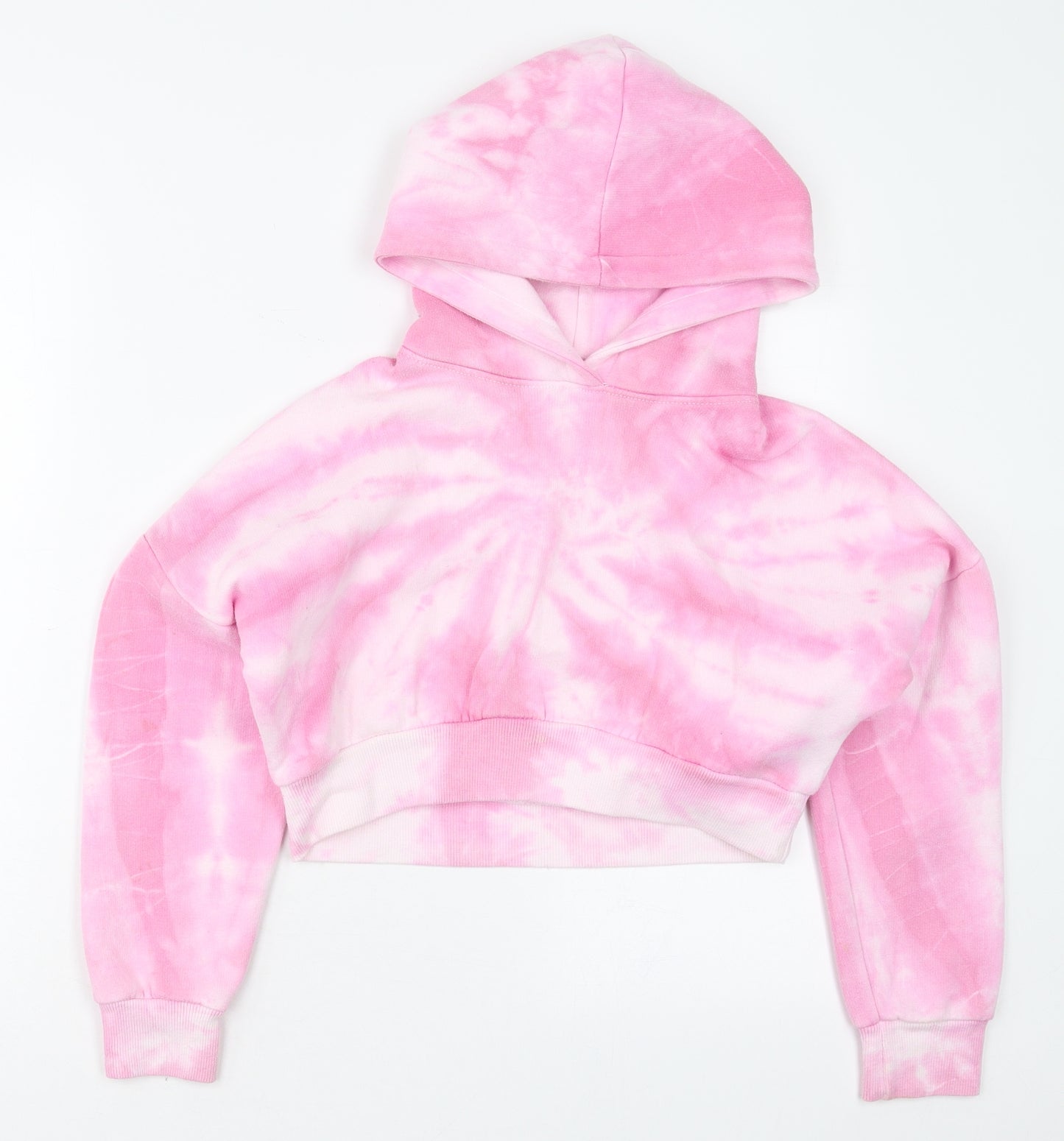 Pindydoll Girls Pink  Cotton Pullover Hoodie Size 10-11 Years  Pullover - Abstract