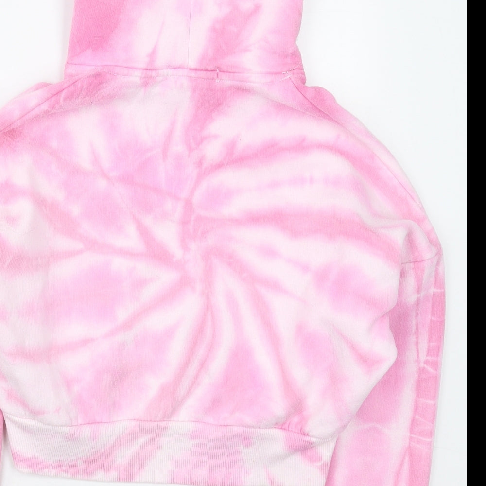 Pindydoll Girls Pink  Cotton Pullover Hoodie Size 10-11 Years  Pullover - Abstract