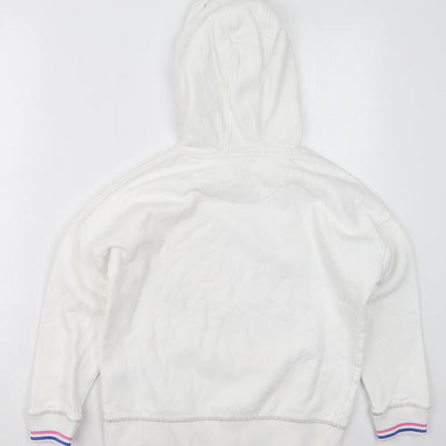 Marks and Spencer Girls White  Cotton Pullover Hoodie Size 10-11 Years  Pullover - Tune Squad