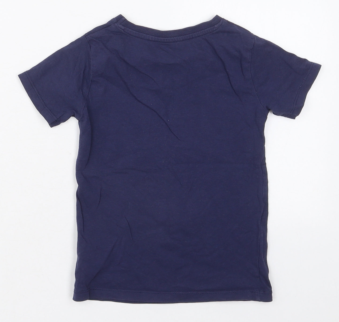 Dunnes Boys Blue  Cotton Basic T-Shirt Size 3-4 Years Crew Neck Pullover - Eat Sleep Surf Repeat Shark
