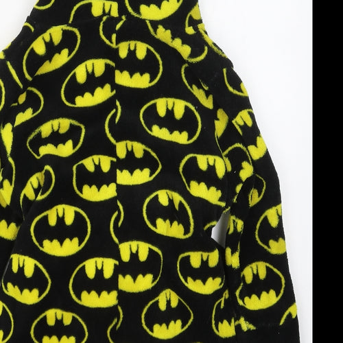 Primark Boys Black Solid Polyester  Robe Size 4-5 Years  Tie - Batman