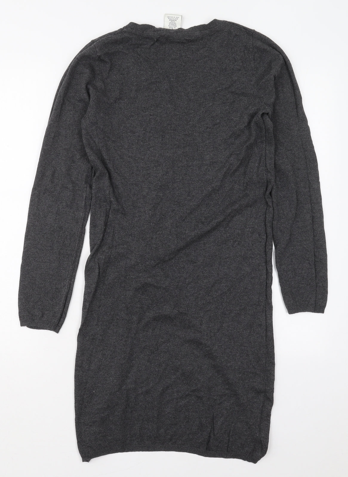 Max Studio Womens Grey  Cotton Jumper Dress  Size M  Crew Neck Pullover