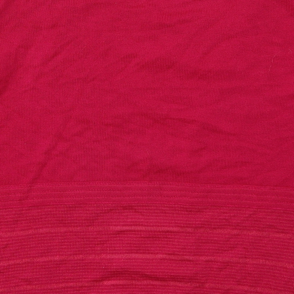 Per Una Womens Pink Round Neck  Viscose Pullover Jumper Size 12