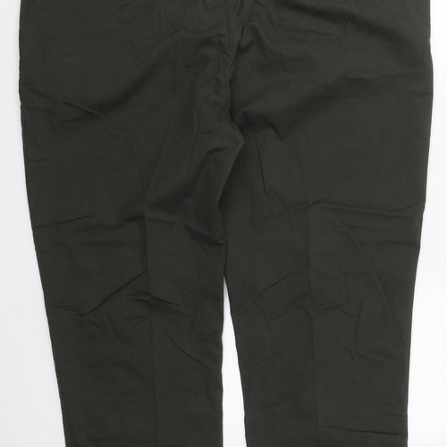 Marks and Spencer Mens Green  Cotton Trousers  Size 48 L29 in Regular Button