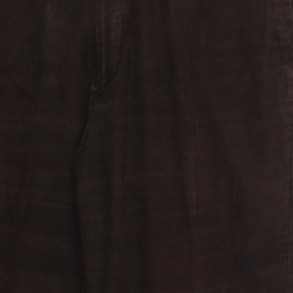 Blue Harbour Mens Brown  Cotton Trousers  Size 46 L29 in Regular Button