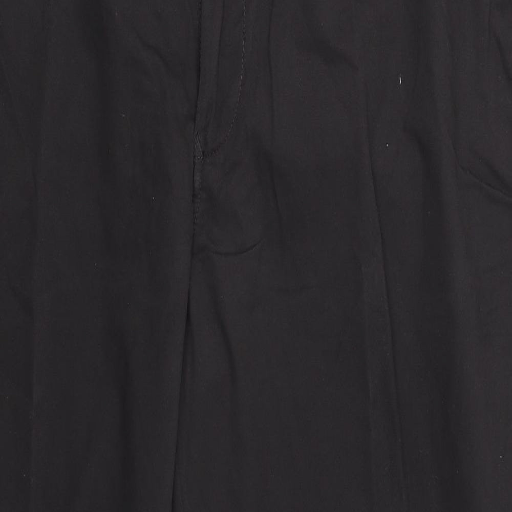 Marks and Spencer Mens Grey  Cotton Trousers  Size 48 L29 in Regular Button
