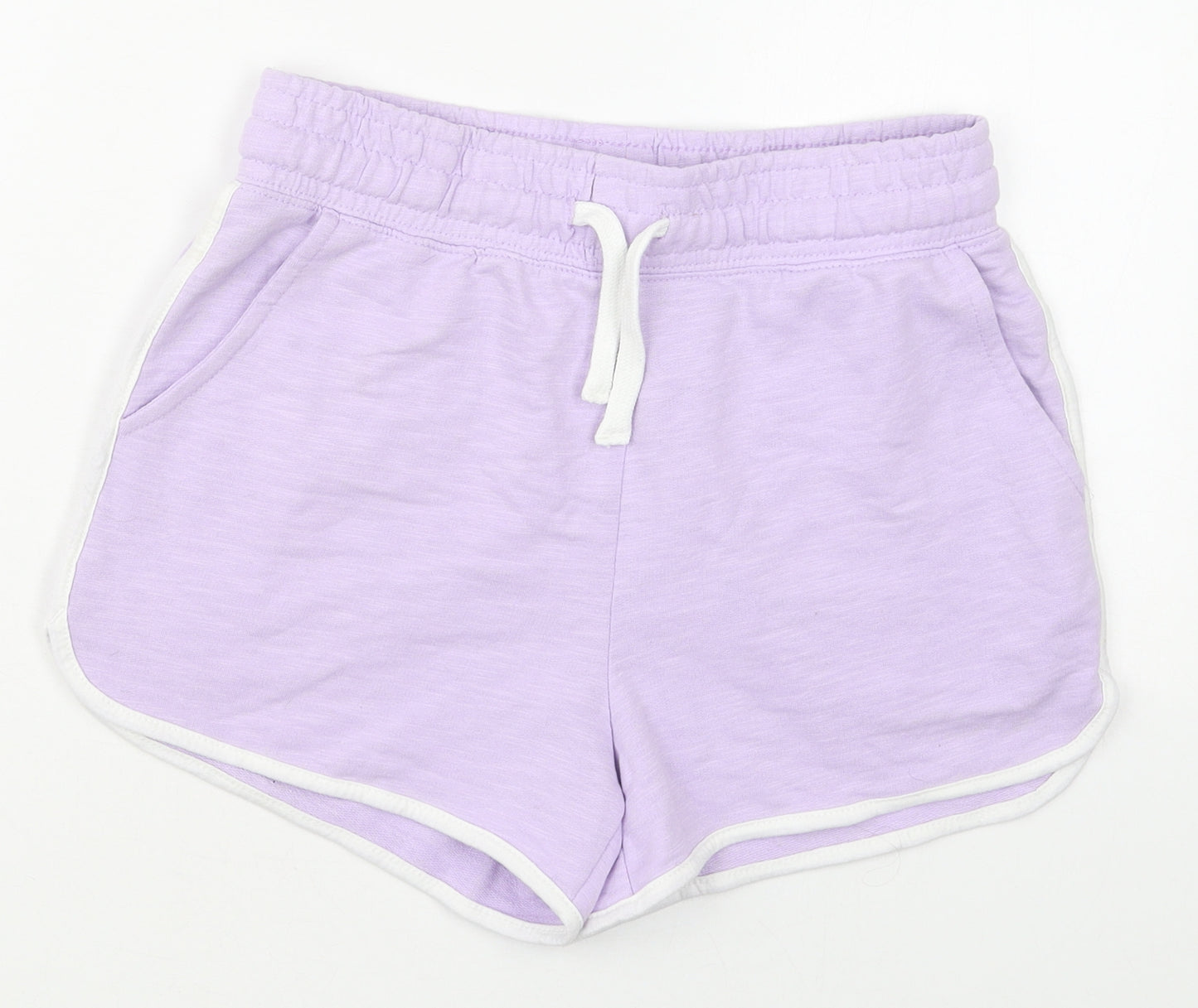 Dunnes Womens Purple  Cotton Sweat Shorts Size XS L3 in Regular Drawstring