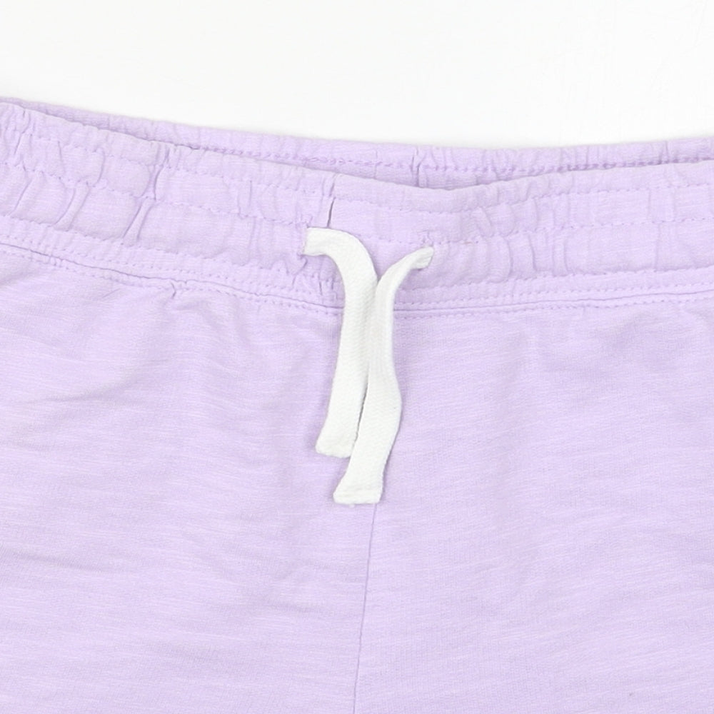 Dunnes Womens Purple  Cotton Sweat Shorts Size XS L3 in Regular Drawstring