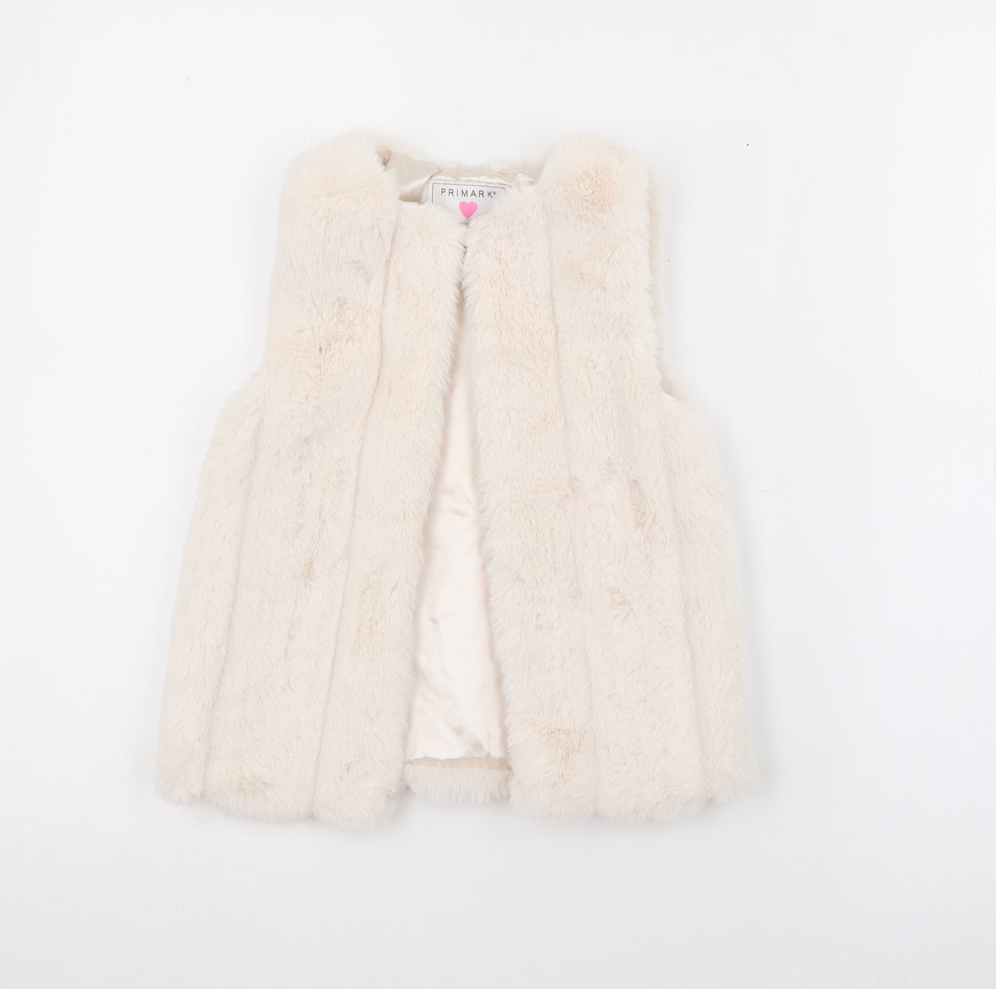 Primark Girls Ivory   Gilet Jacket Size 3-4 Years