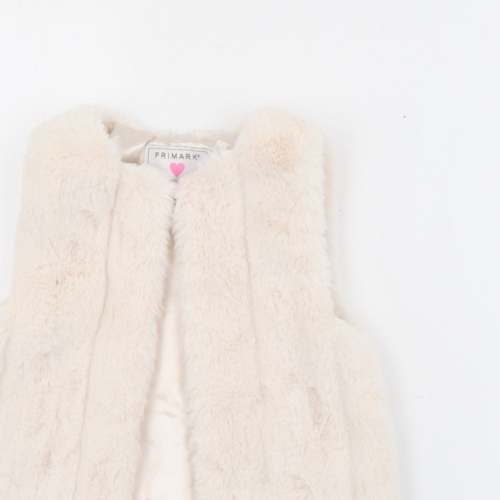 Primark Girls Ivory   Gilet Jacket Size 3-4 Years