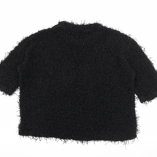 Atmosphere Womens Black Round Neck  Polyester Pullover Jumper Size 16