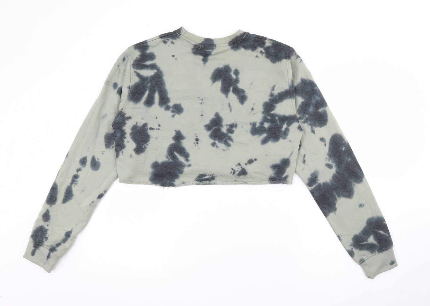 PRETTYLITTLETHING Womens Green  Cotton Pullover Sweatshirt Size 6