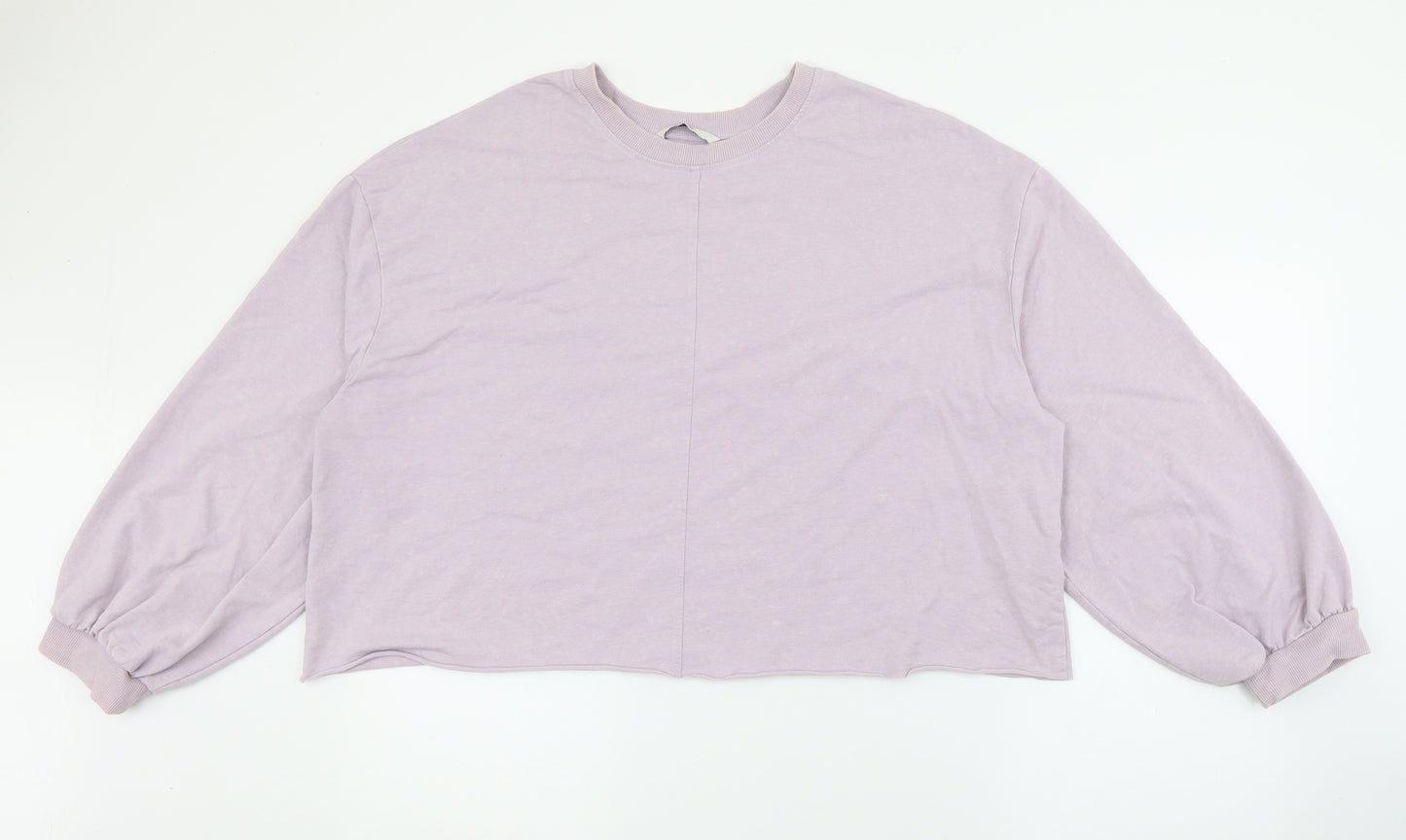 George Womens Purple Crew Neck  Cotton Pullover Jumper Size XL